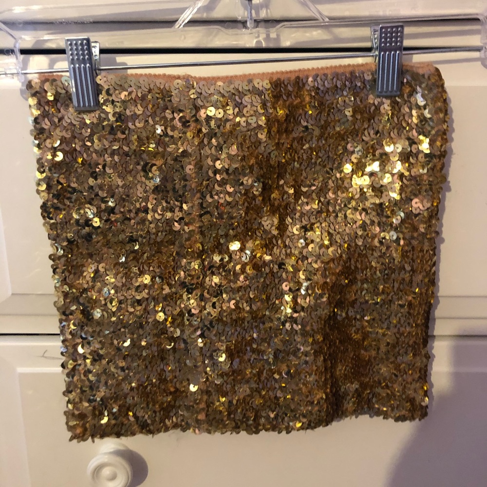 gold tube top